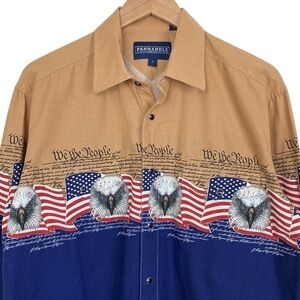 Panhandle Western Style Rare Patriotic Pearl Snap Shirt